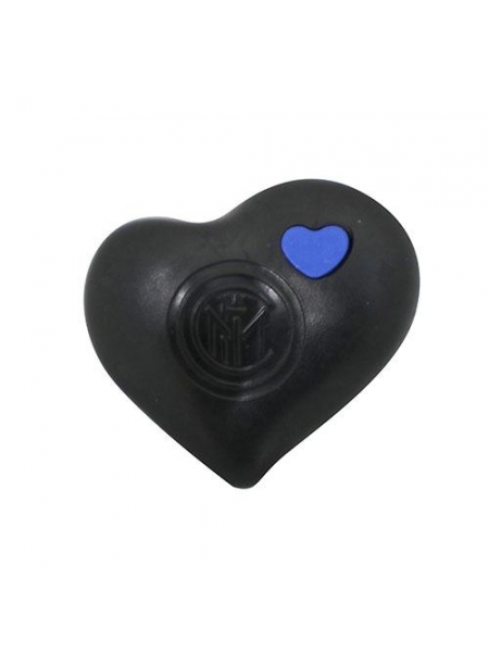 Profumo auto cuore 3d nero in blister INTER